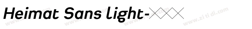 Heimat Sans light字体转换
